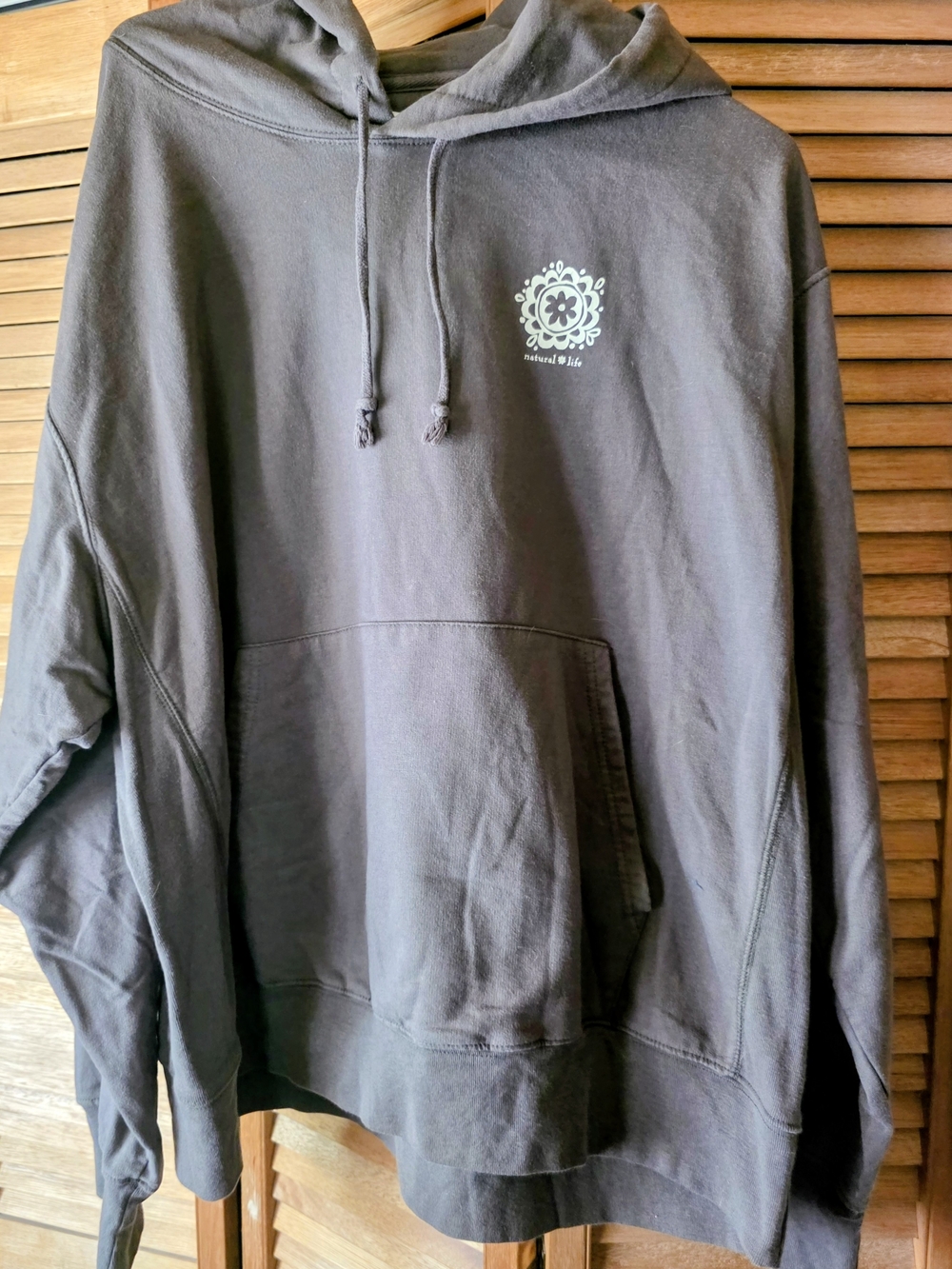 NATURAL LIFE - Gray/brown Hoodie with Colorful Flower Van Graphic - Picture 2 of 3